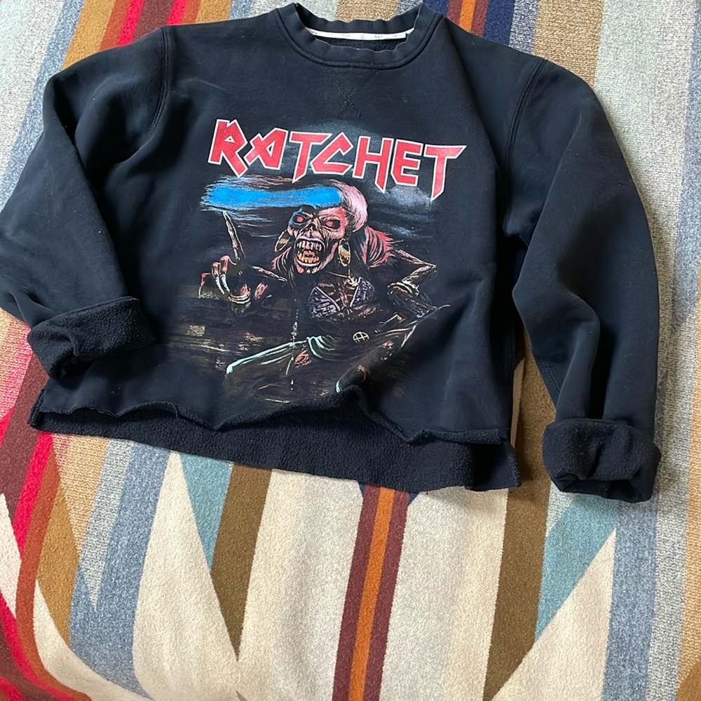 Black Graphic Sweatshirt